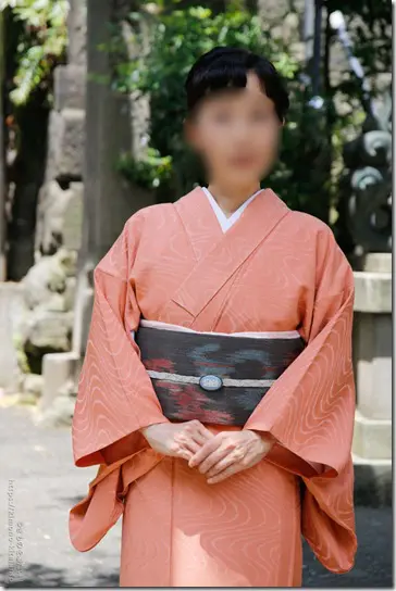 単衣の結城紬、着物のみ1点 張り詰める