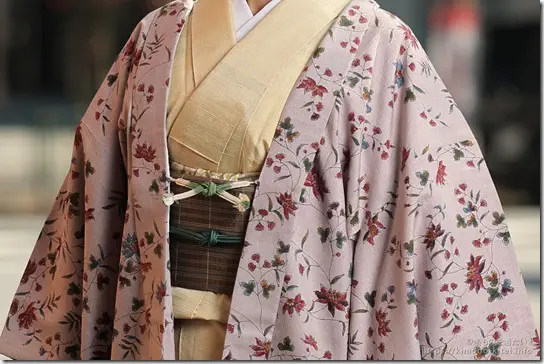 紅花紬に格子縞の小袋帯 ～更紗文様の羽織を合わせて～ – きものを着たい！